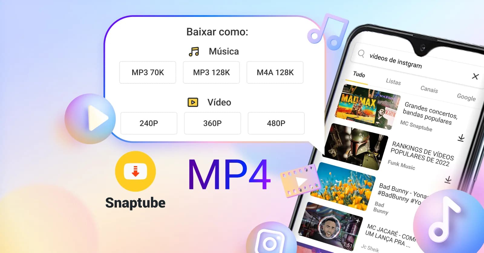 Snaptube MP4: Baixe vídeos de mais de 100 sites